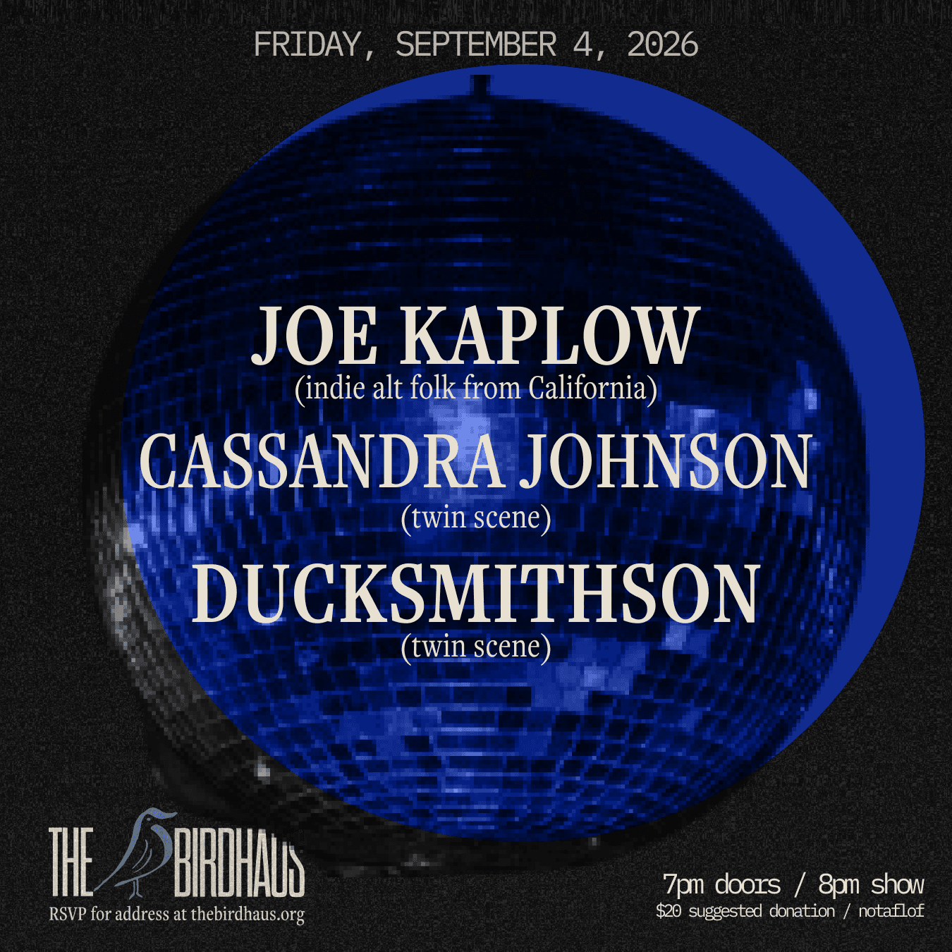 JOE KAPLOW / CASSANDRA JOHNSON / DUCKSMITHSON flyer