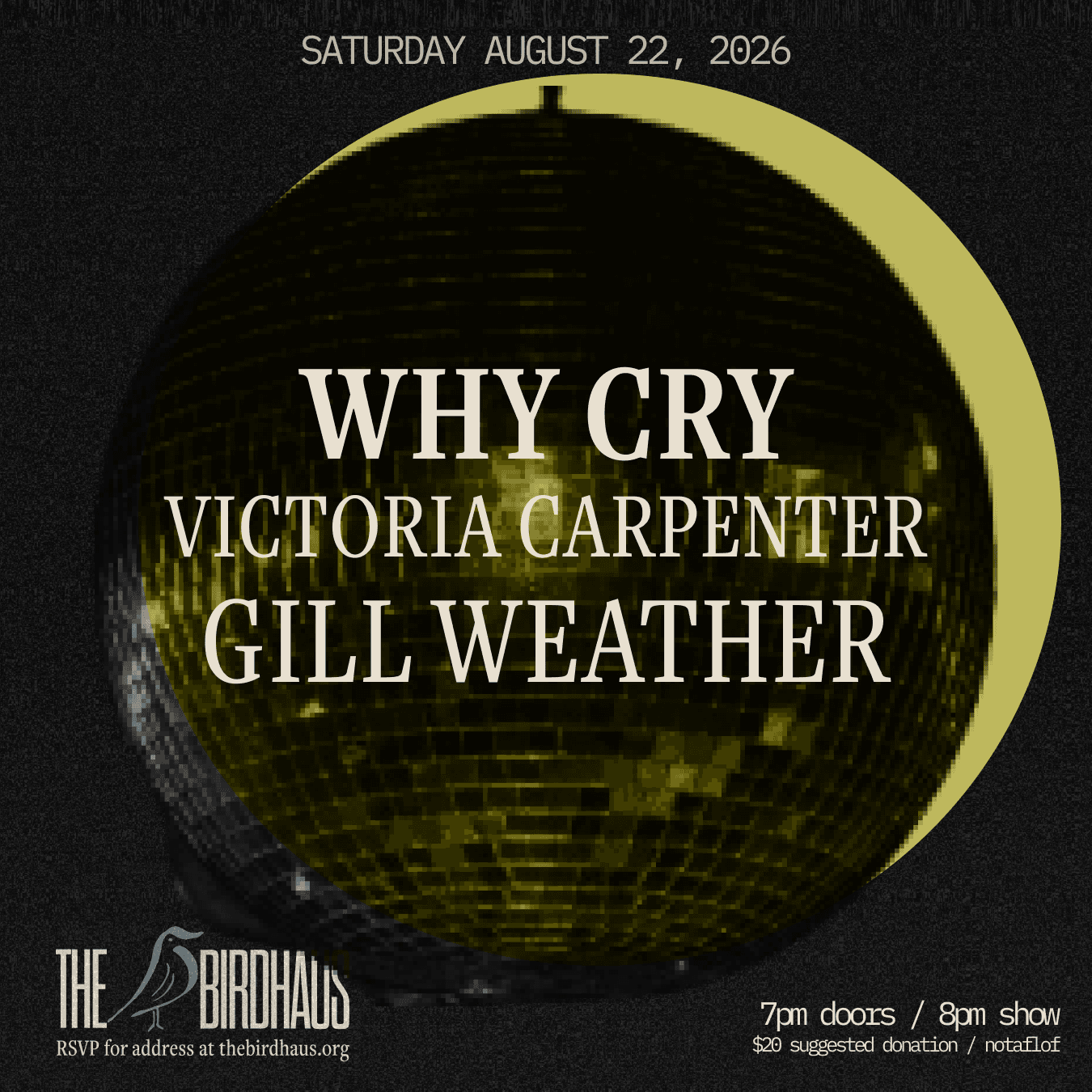 WHY CRY / VICTORIA CARPENTER / GILL WEATHER flyer