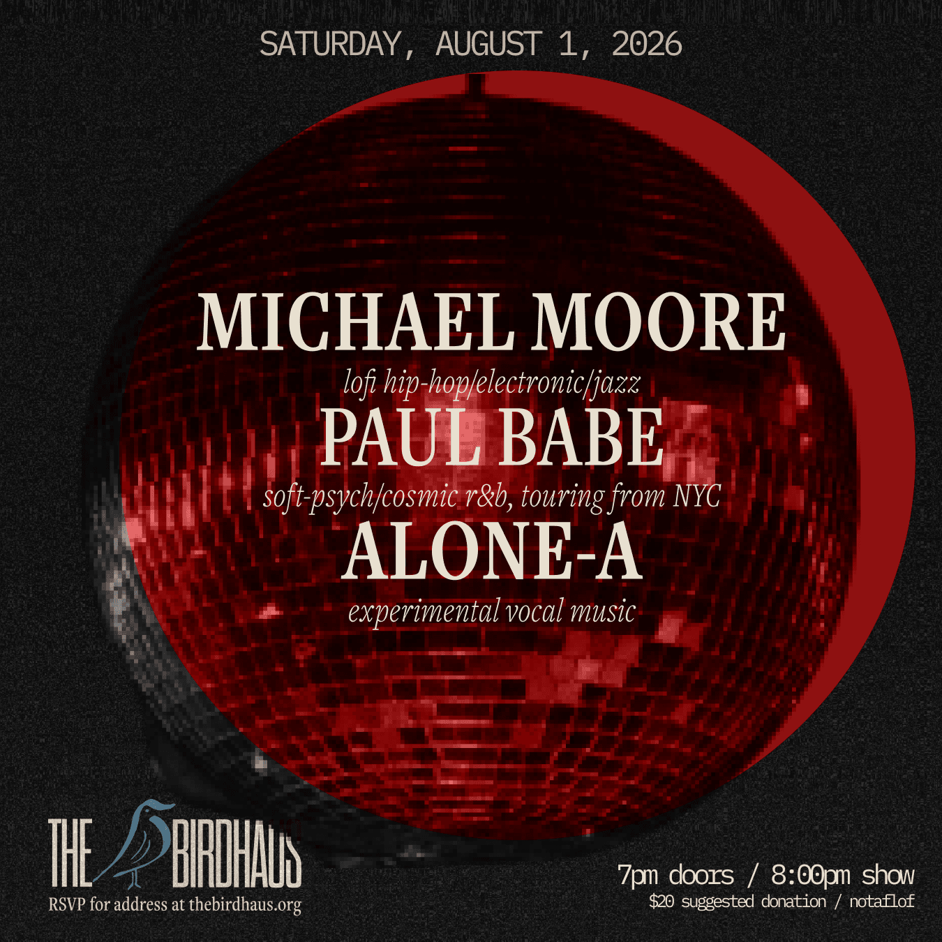 MICHAEL MOORE / PAUL BABE / ALONE-A flyer